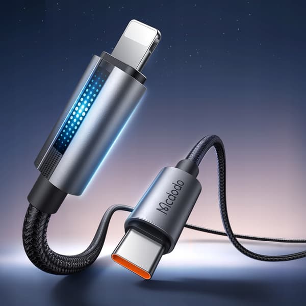 MCDODO LADDARE USB-C BLIXT SNABB LADDNINGSKABEL FÖR IPHONE 1M LED