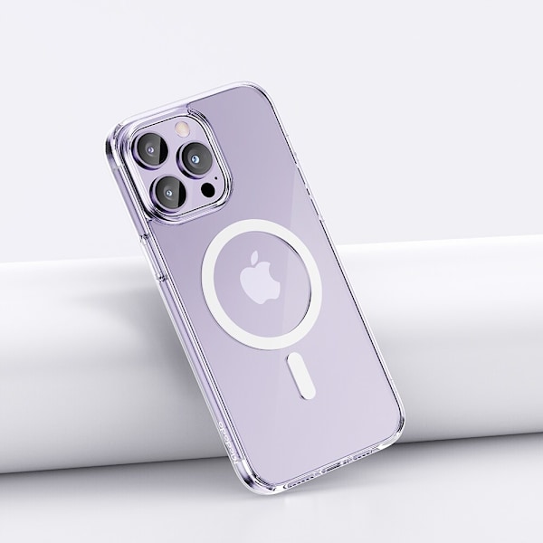 MCDODO MAGNETIC CLEAR FODRAL FÖRSTÄRKAT FOR MAGSAFE IPHONE 15 PLUS LILLA