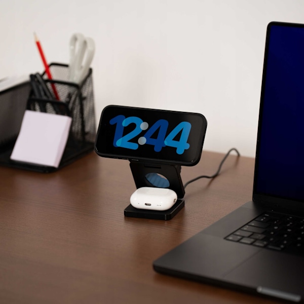Spacecase 3In1 Trådlös Induktionsladdare För Magsafe För Iphone 13 14