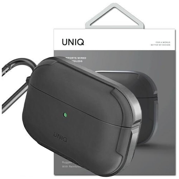 Uniq Valencia Deksel til AirPods Pro - Grå Antimikrobiell Grå