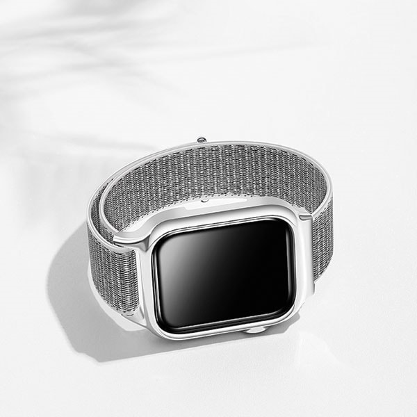 USAMS Rem med fodral för Apple Watch 4/5/6/7/ SE 40/41mm. svart/svart ZB73IW1 (US-ZB073)