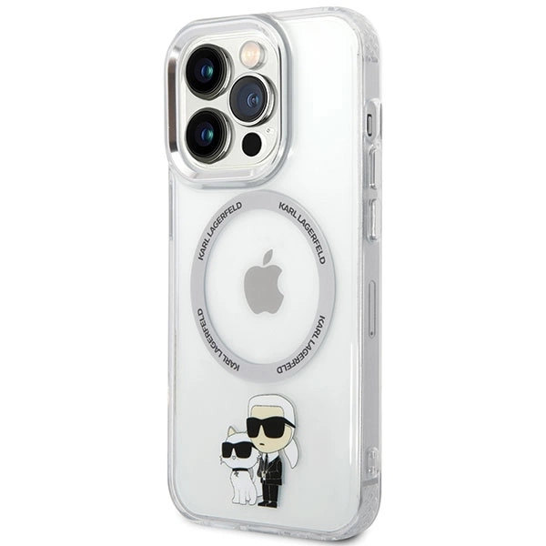 KARL LAGERFELD IKONISK KARL&CHOUPETTE MAGSAFE ETUI TIL IPHONE 13 PRO - GENNEMSIGTIG