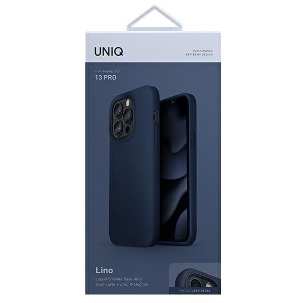 UNIQ Lino-deksel iPhone 13 Pro / 13 6.1 blå/sjøblå