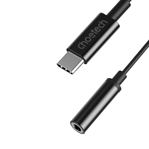 CHOETECH ADAPTER USB-C / DC 3,5MM AUDIO HOLDBAR SORT
