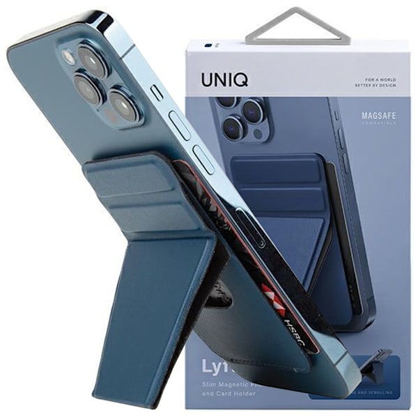 UNIQ Lyft magnetisk klikkholder og kortholder blå/blå