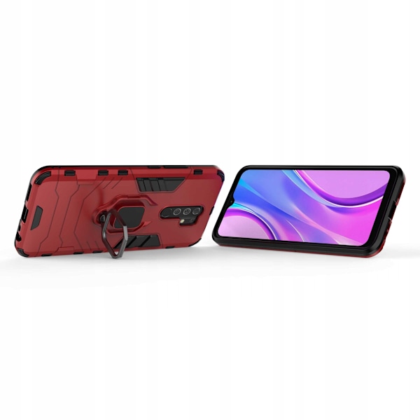 Spacecase Case Cover Till Xiaomi Redmi 9 Sc X-Ring Röd
