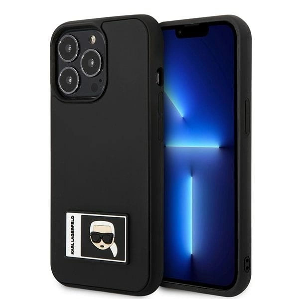 KARL LAGERFELD IKONIK PATCH COVER TIL IPHONE 13 PRO / IPHONE 13 - SORT