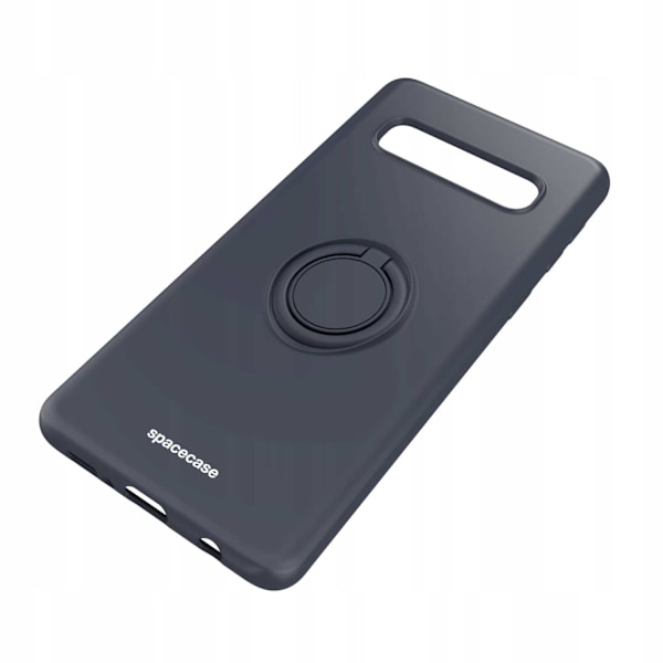 Spacecase Silikonecase Ring För Samsung Galaxy S10+ Svart Skydd