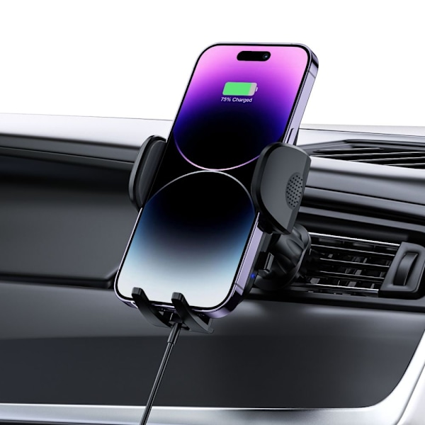 TECH-PROTECT CM15W-V1 Dashboard & VENT BILMONTERING TRÅDLØS LADER 15W SORT
