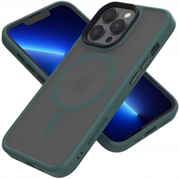 Spacecase Hybrid Case För Iphone 13 Pro För Magsafe Mörkgrön