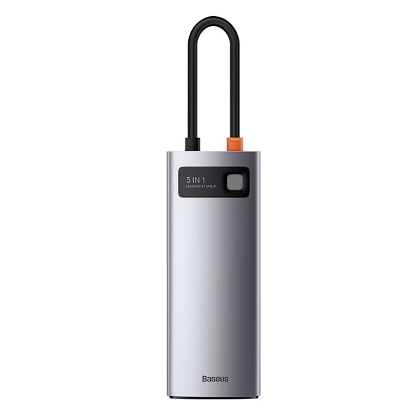 BASEUS 5IN1 MULTIFUNKTIONEL USBC HUB - USBC 100W/HDMI 4K 30HZ/3XUSB 3.2 GRÅ