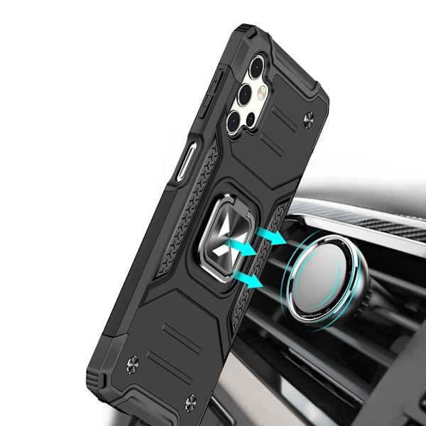 Wozinsky Ring Armor Armored Hybrid Deksel + Magnetisk Holder for Samsung Galaxy A32 4G Black