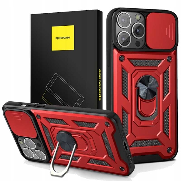 Spacecase Camring Iphone 14 Pro Rött Fodral Skydd