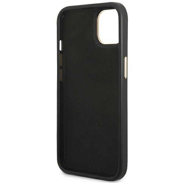 Guess GUHCP14MHGCRHK iPhone 14 Plus 6.7 svart/svart hardt deksel Croco Collection