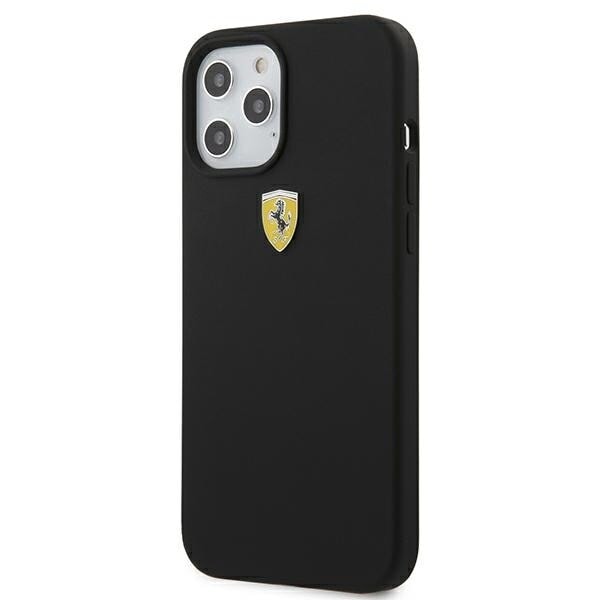 Ferrari FESSIHCP12LBK iPhone 12 Pro Max 6.7 svart/svart hardt deksel On Track Silikon