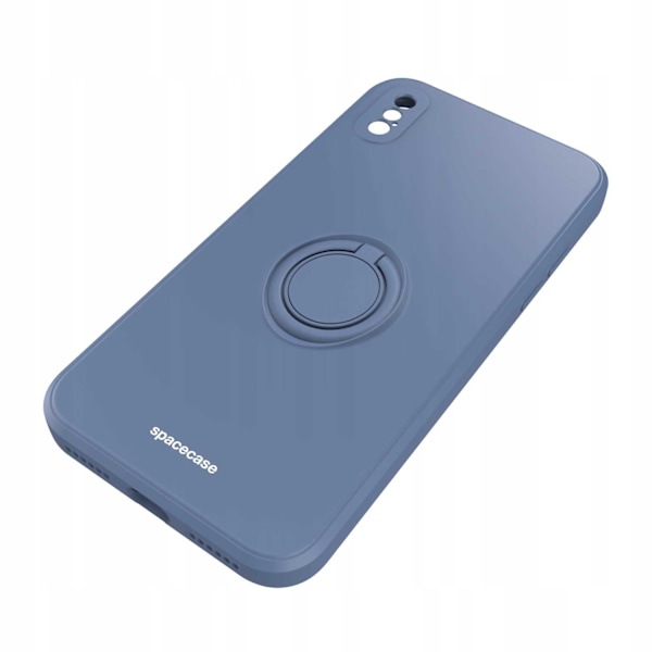 Spacecase Silikonecase Ring För Iphone Xs Max Blåt Skydd