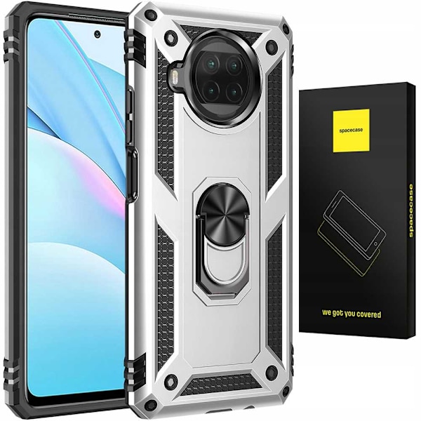 Spacecase Case Cover För Xiaomi Mi 10T Lite Ring Nx Silver