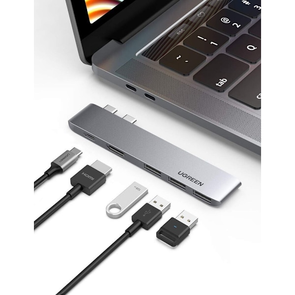 UGREEN MULTIFUNKTIONEL HUB TYPE C PD TIL MACBOOK PRO / AIR GREY
