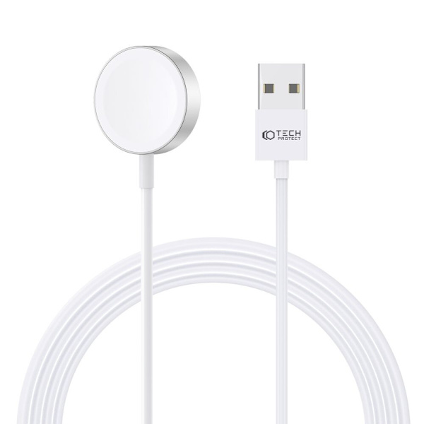 TECH-PROTECT ULTRABOOST MAGNETISK LADEKABEL 120cm APPLE WATCH WHITE