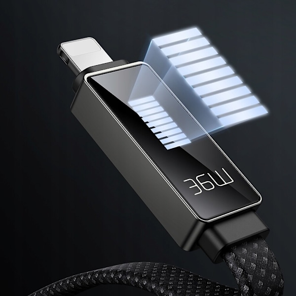 MCDODO LADDARE USB-C BLIXT SNABB LADDNINGSKABEL IPHONE 1M LED
