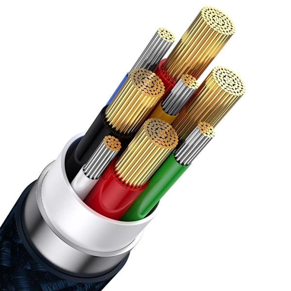 Baseus Flash-seriekabel USB Type C / USB Type A - USB Type C / Lightning / micro USB 100 W 1,2 m blå (CASS030103)
