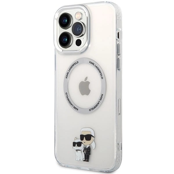 KARL LAGERFELD IKONISK KARL&CHOUPETTE MAGSAFE ETUI TIL IPHONE 13 PRO MAX - GENNEMSIGTIG