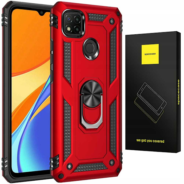 Spacecase Case Cover För Xiaomi Redmi 9C 10A Ring Nx Red