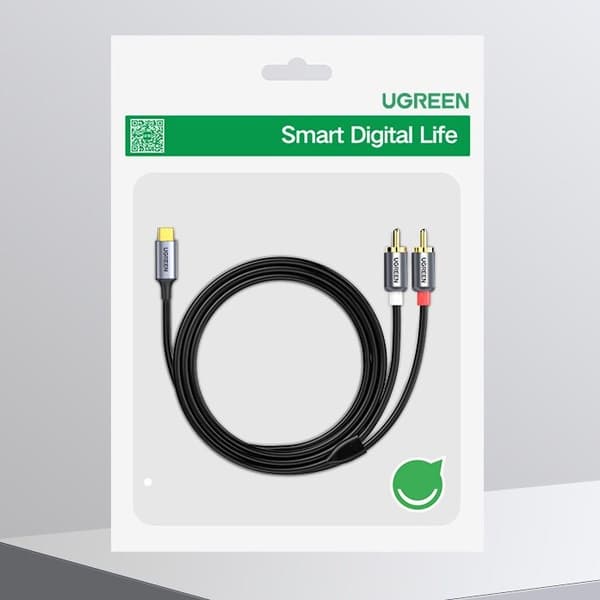 Ugreen kabel lydkabel USB type C (hann) - 2RCA (hann) 1,5 m grå (20193 CM451)