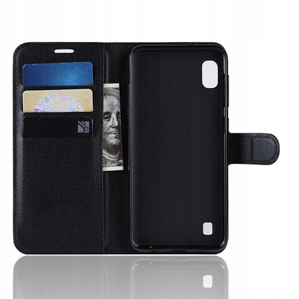 Litchi Case Cover Samsung Galaxy A10 Svart Tpu Skydd