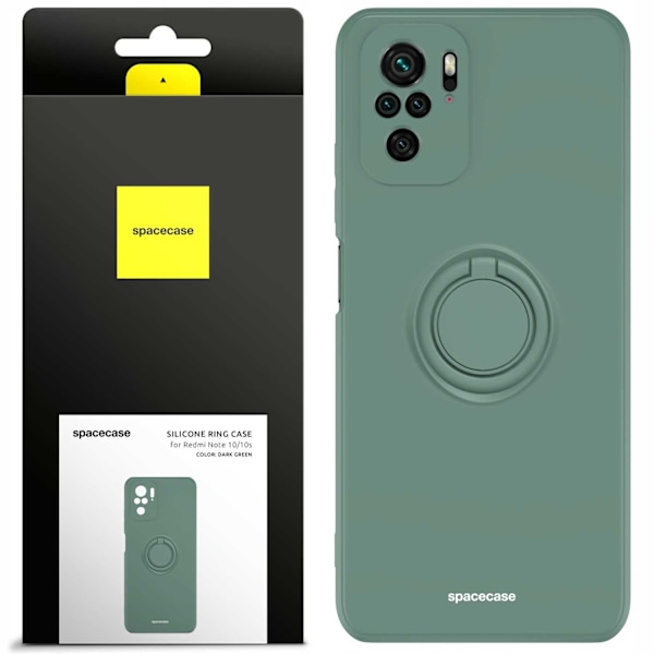 Spacecase Silikonecase Ring För Xiaomi Redmi Note 10 10S Green
