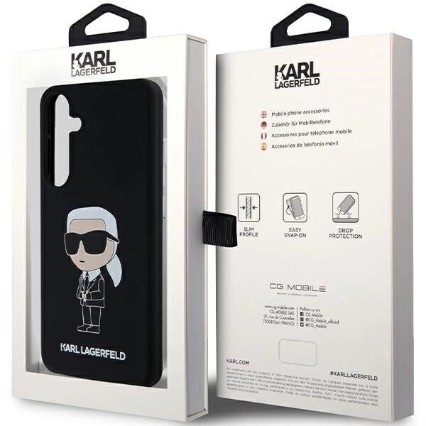 KARL LAGERFELD SILIKONE IKONIK ETUI TIL SAMSUNG GALAXY S24+ - SORT