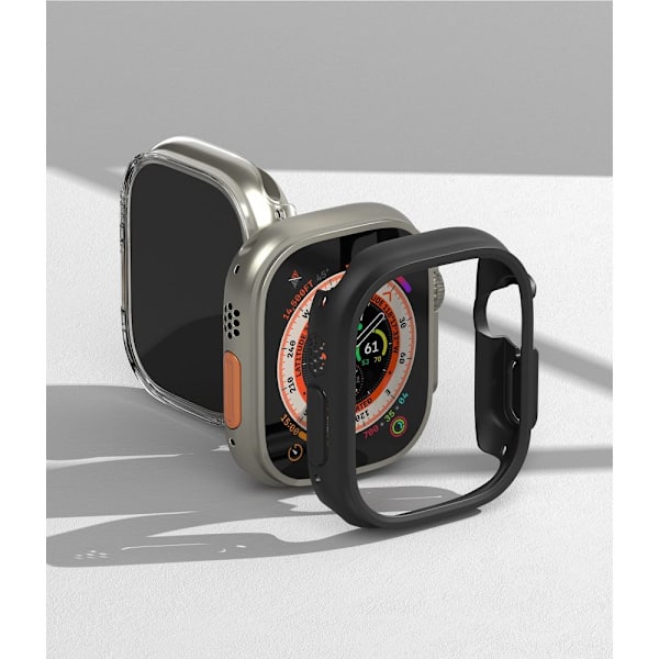 RINGKE SLIM 2-PAK APPLE WATCH ULTRA 1/2 (49 MM) KLART & MAT SORT