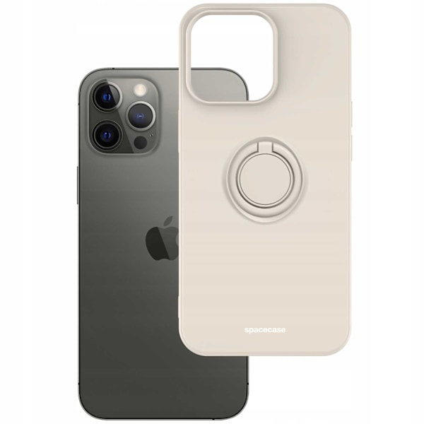Spacecase Silikon Ringfodral För Iphone 13 Pro Case Bone Cover