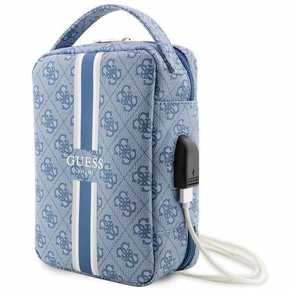 Guess 4G Printed Stripes veske - blå