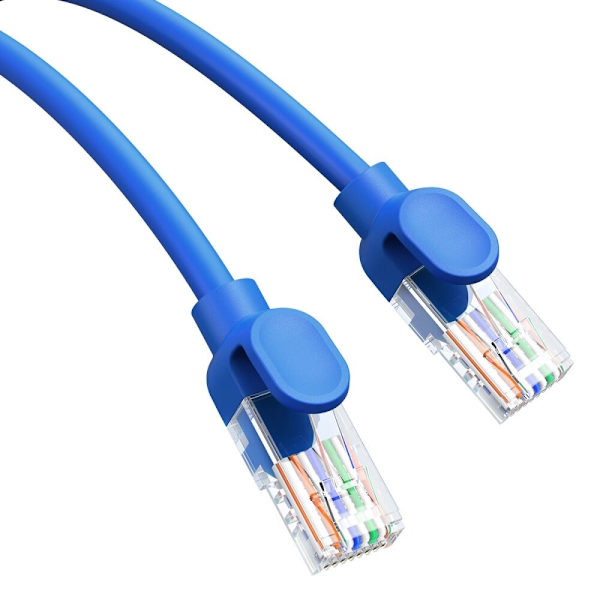 Baseus High Speed ​​​​Cat 6 RJ-45 1000Mb/s Ethernet-kabel 2m rund - blå