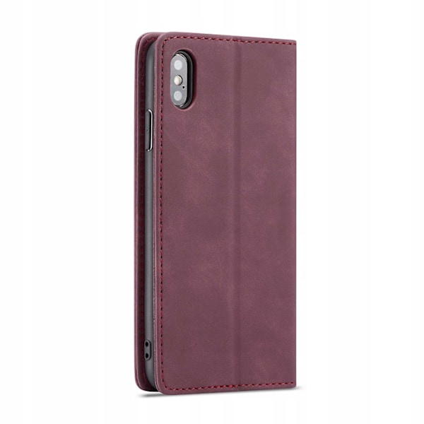 Spacecase Fodral Plånbok För Iphone Xs Max Rött Läder