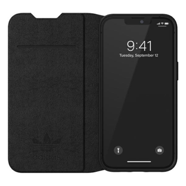 ADIDAS OR BOOKLET CASE BASIC ETUI TIL IPHONE 13 - SORT OG HVID