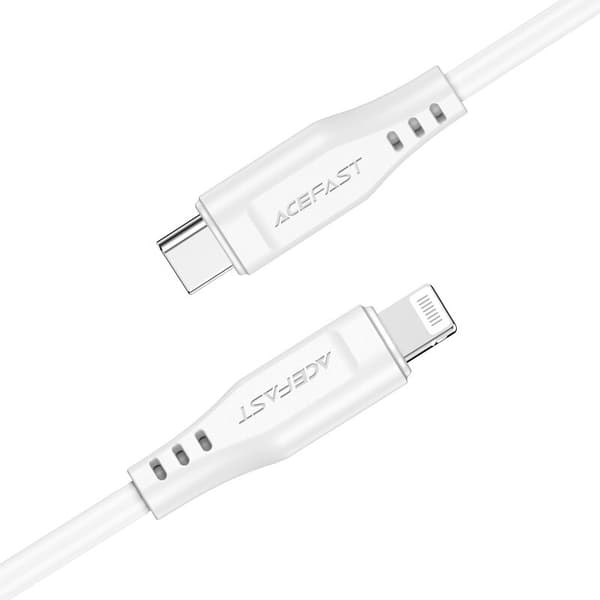 Acefast MFI-kabel USB Type C - Lightning 1,2m, 30W, 3A hvit (C3-01 hvit)
