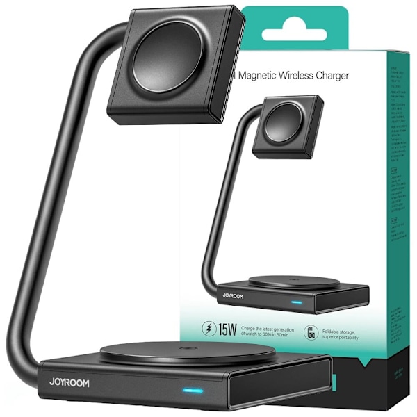 Joyroom JR-WQN05 15W MagSafe / Qi 2in1 induktiv lader sammenleggbar - svart