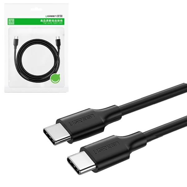 UGREEN USB TYPE C-KABEL TIL OPLADNING OG DATAOVERFØRSEL 3A 1,5M SORT (US286)