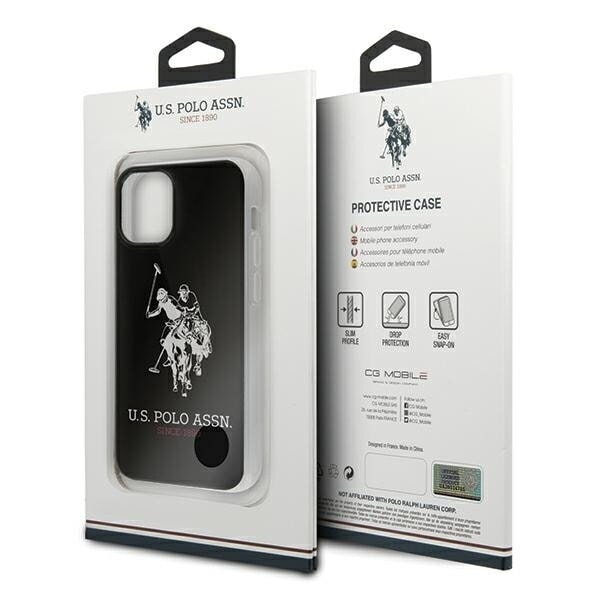 AMERIKANSK SAG POLO ASSN. SHINY BIG LOGO TIL IPHONE 12 MINI - SORT SHINY BIG LOGO