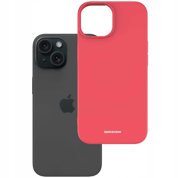 Spacecase Silikonfodral Till Iphone 15 Röd