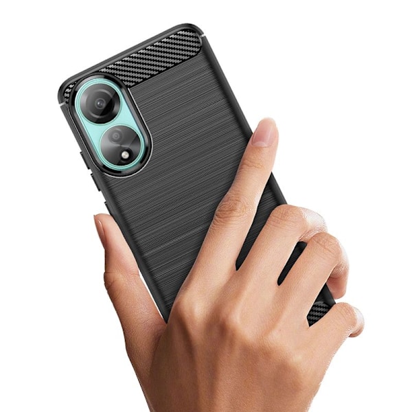 Carbon Case silikonetui til Oppo A78 4G - svart