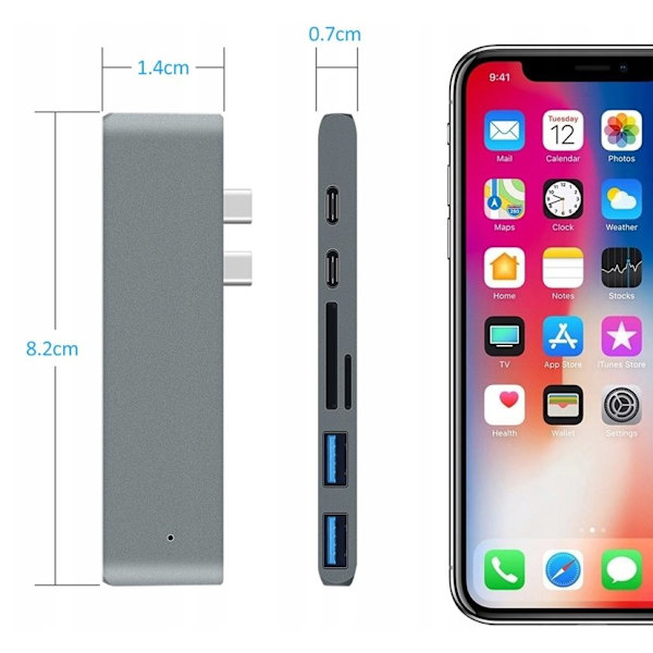 ADAPTERHUB USB-C USB THUNDERBOLT HDMI 4K ADAPTER FOR MACBOOK PRO AIR