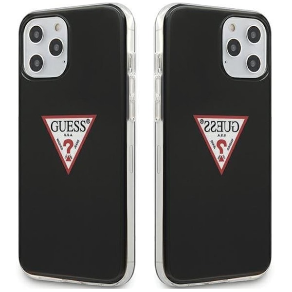 Guess Triangle Collection beskyttelsesdeksel til iPhone 12 / iPhone 12 Pro - svart