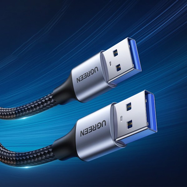 Ugrønn kabel USB - USB 3.0 5Gb/s 2m grå (US373)