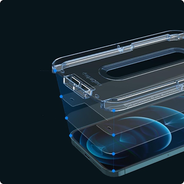 HÆRDET GLAS SPIGEN GLAS.TR "EZ FIT" 2-PACK IPHONE 12 PRO MAX