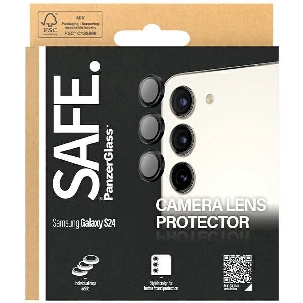 SAFE by PanzerGlass kameradeksel til Samsung Galaxy S24 / S23 / S23+ - med svart ramme