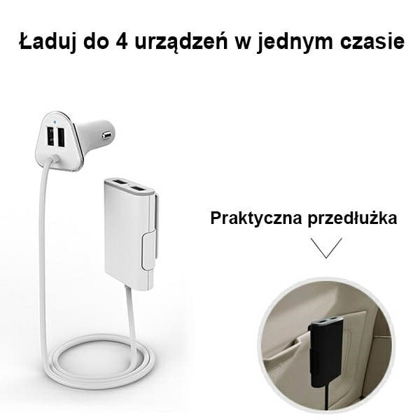 AWEI trevligt. ensam. C-400 9.6A 4xUSB High Speed ​​​​vit/vit
