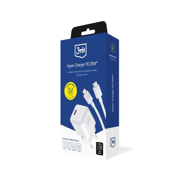 Accessories - 3mk Hyper Charger PD 25W + 1x USB-C-C